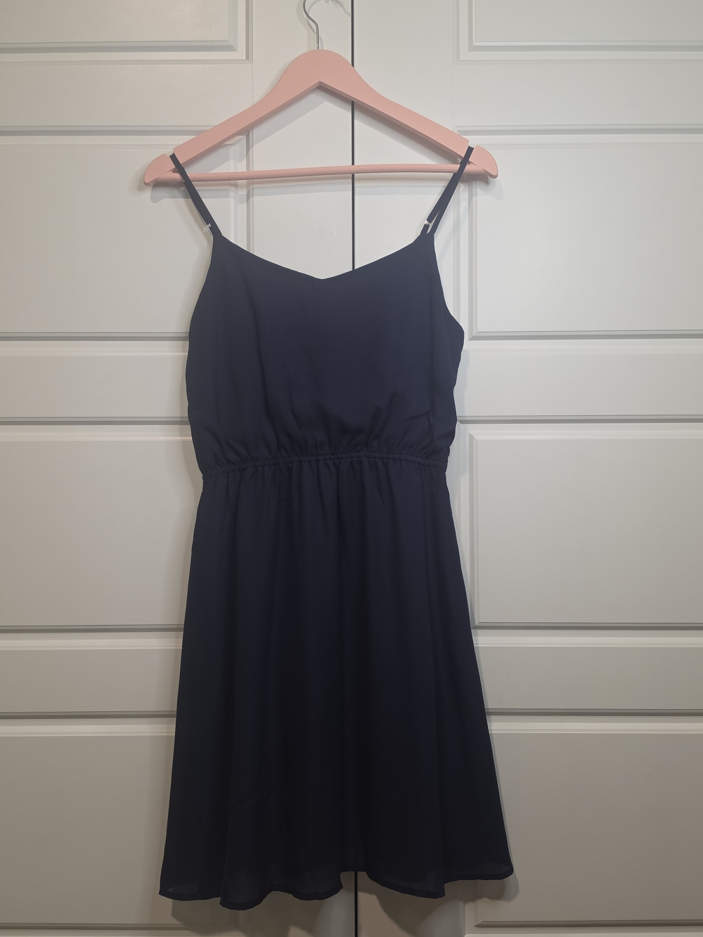 Everly Navy Spaghetti-Strap Mini Dress Size Small